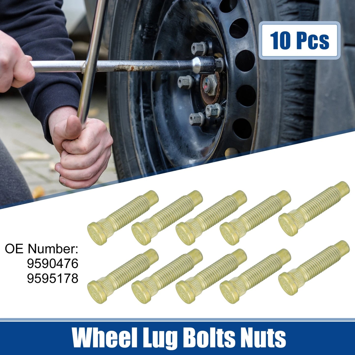 10X M12x1.5 Wheel Lug Bolts Nuts for Chevrolet (1997–2012) No. 9590476