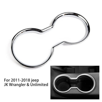 Cup Holder Trim / Silver Water / Chrome Cover Decoration for All Models (2011–2018)