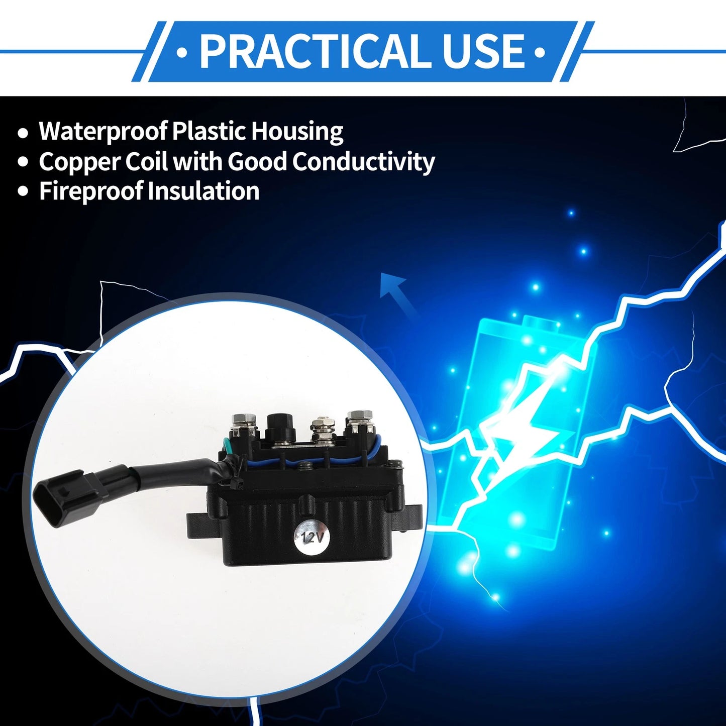 Trim Solenoid Relay 12V 8 Terminal for Yamaha 4 Stroke Engine