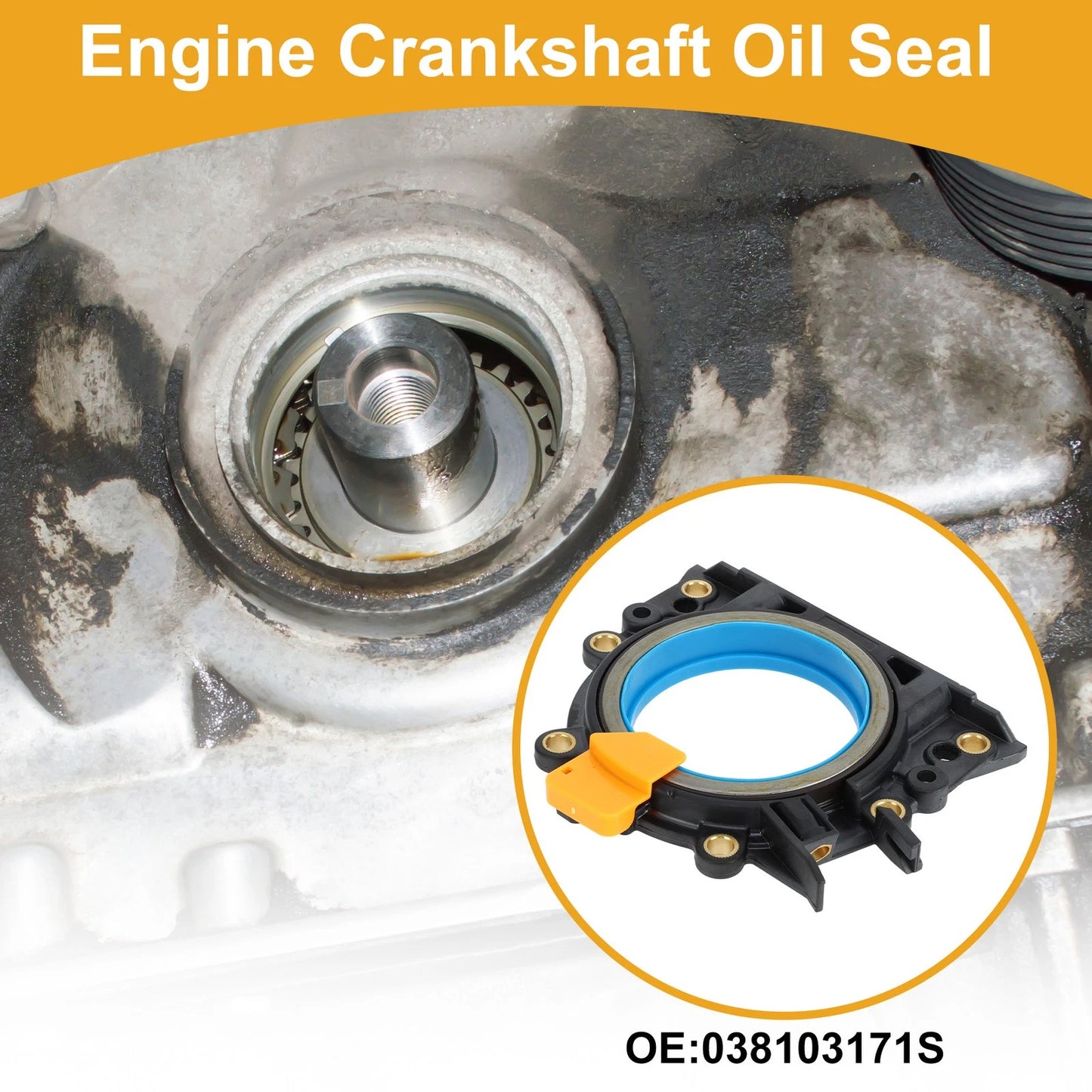 1Pc Crankshaft Oil Seal for Volkswagen Jetta (2005–2006) No. 038103171S