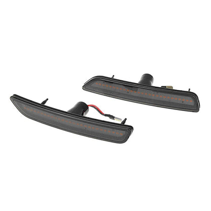 Yellow LED Front Black Side Marker Lights for Ford Mustang (2010-2014)