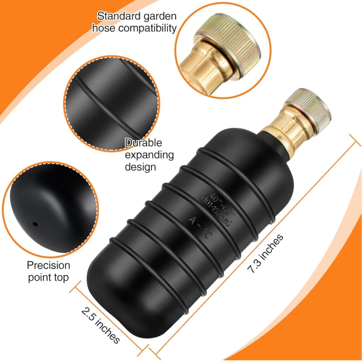 Drain Bladder Cleaning Tool for Clogged Sewer Pipes (4" to 6")