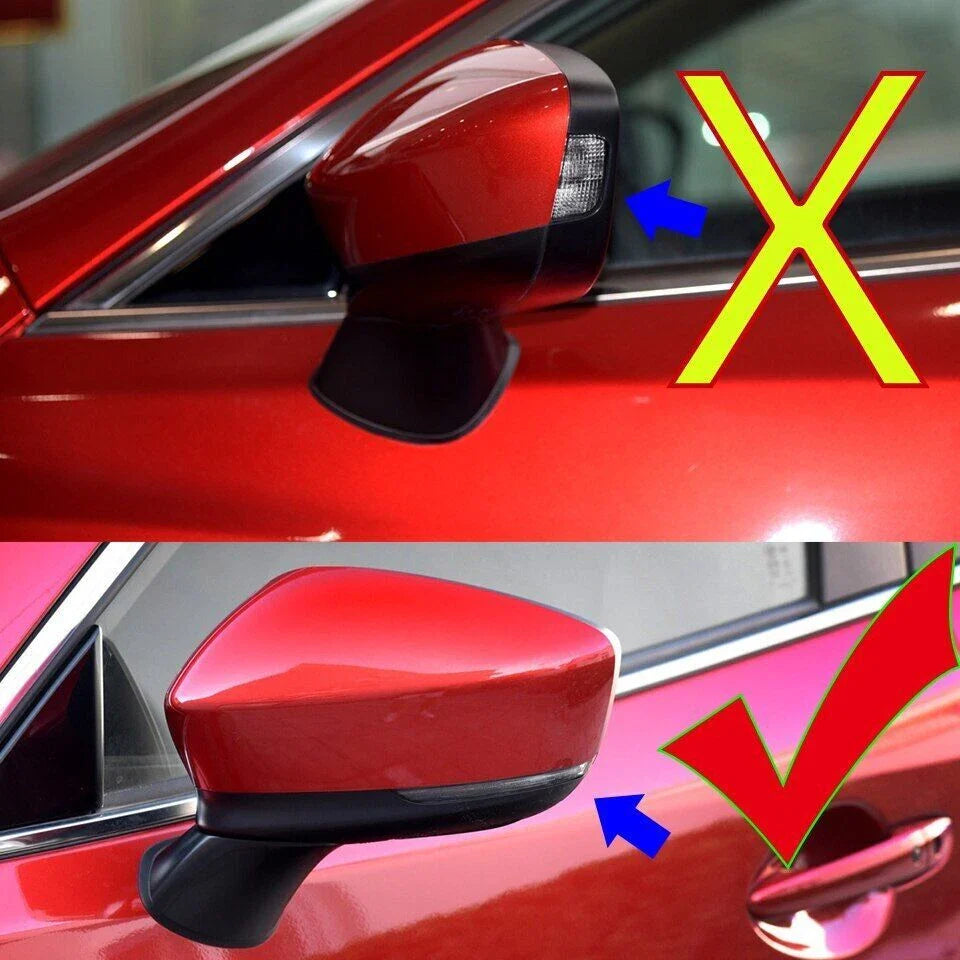Red Left Driver Side Door Wing Mirror Cover Cap Shell for Mazda 6 (2018–2022)