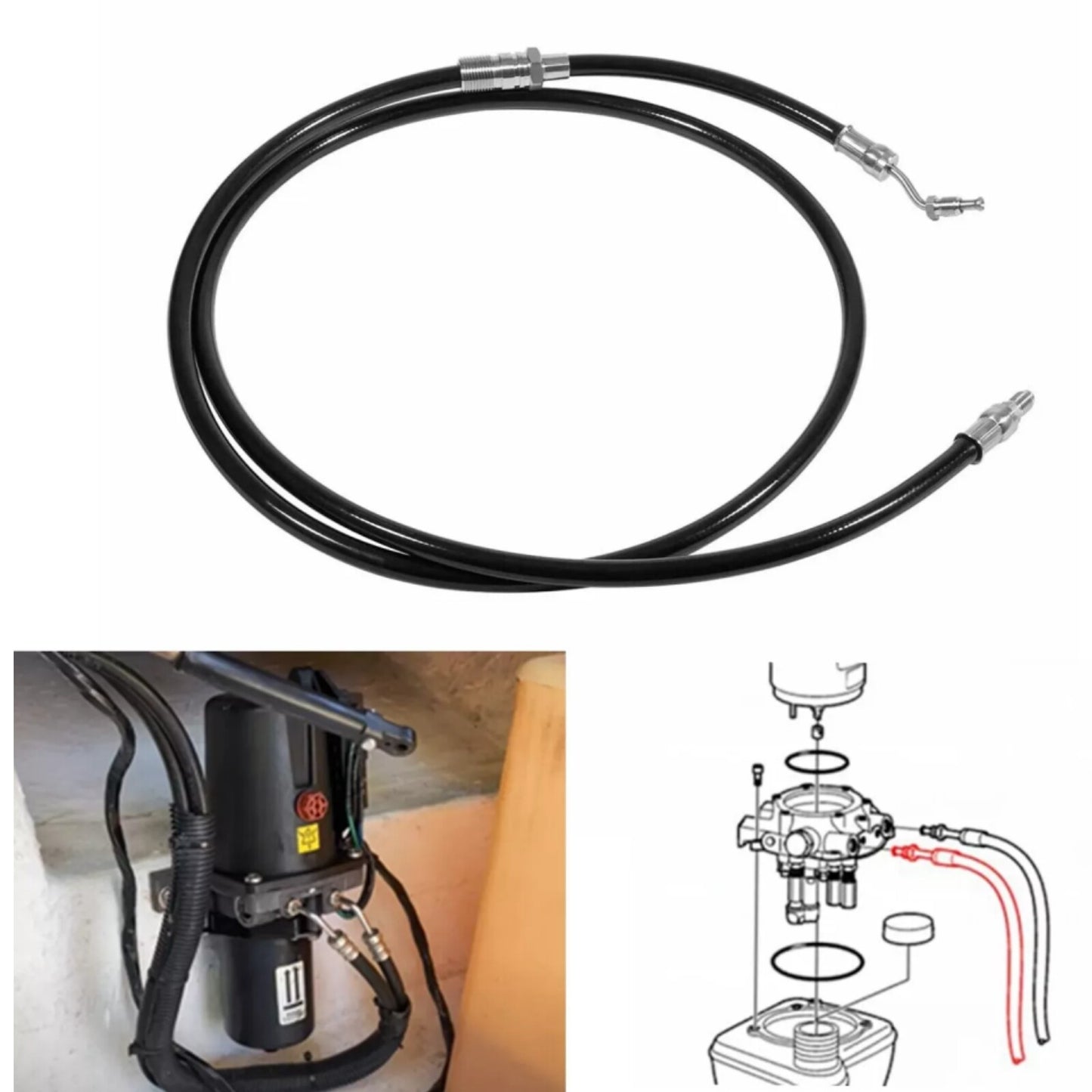 Hydraulic Pump Trim Hose for Volvo Penta DPR-B DPR-C DPR-D
