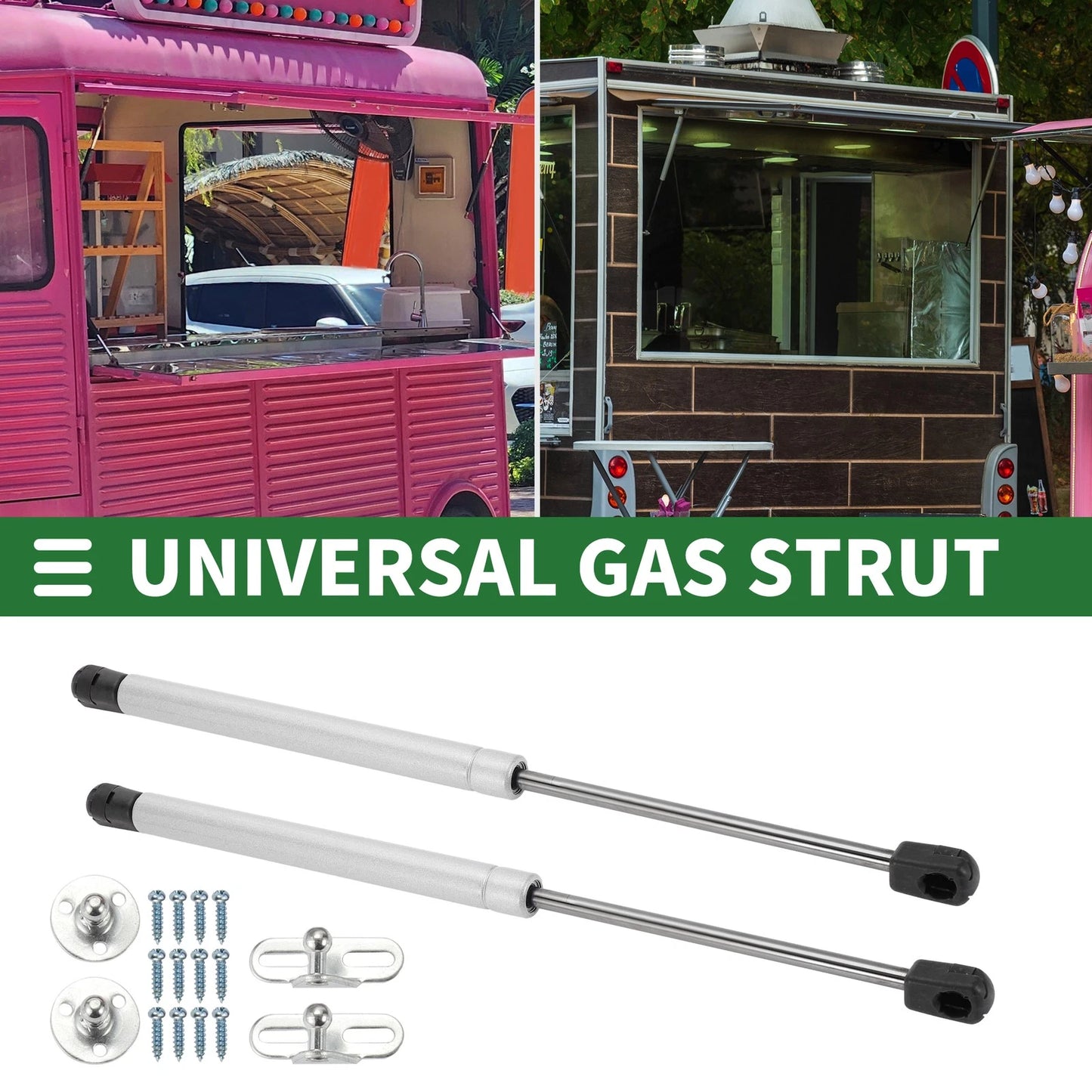 Set of 2 Lift Supports Struts for Boat Hatch (15 Inch/380mm, 90lb/400N)