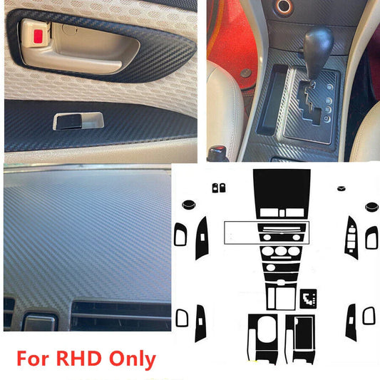 RHD 3D Carbon Fiber Pattern Interior Trim Decals for Mazda 3 (2006–2012)