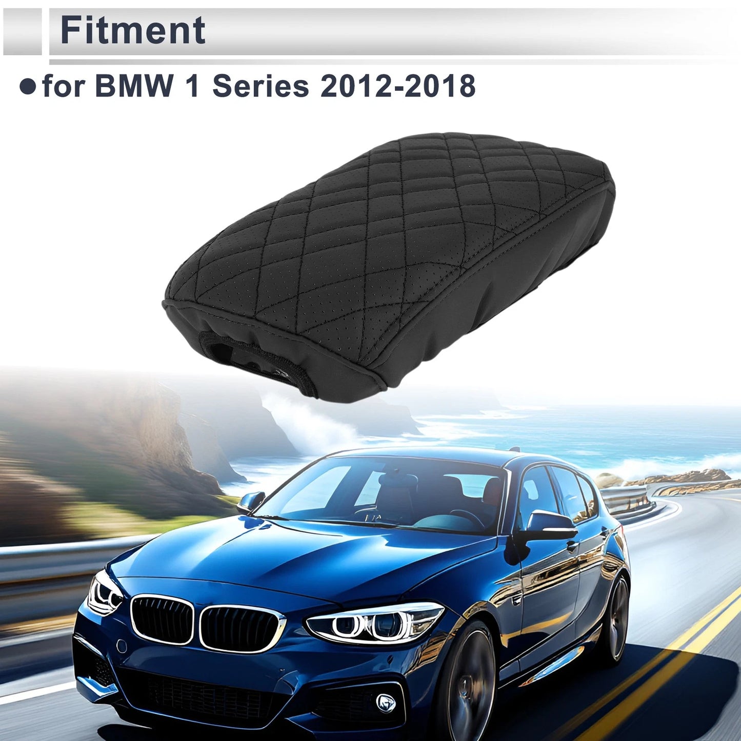 Center Console Cover for BMW 1 Series (2012–2018) Black 1 Pc