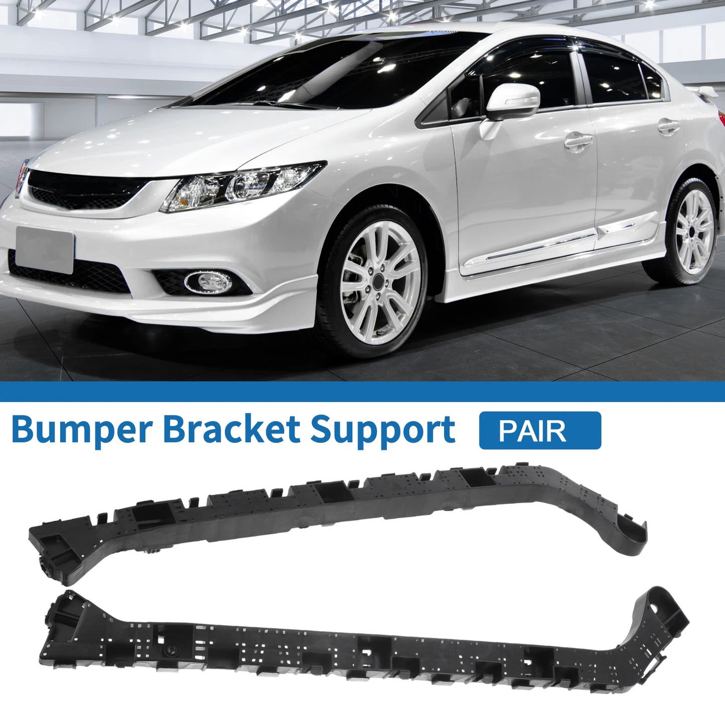 1 Pair Rear Bumper Retainer Bracket No. 71598TEAT01 for Honda Civic Sedan (2016–2020)