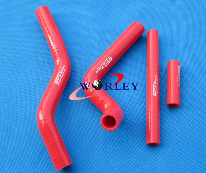 Silicone Red Radiator Hose Kit for Suzuki RM125 (2001–2008)