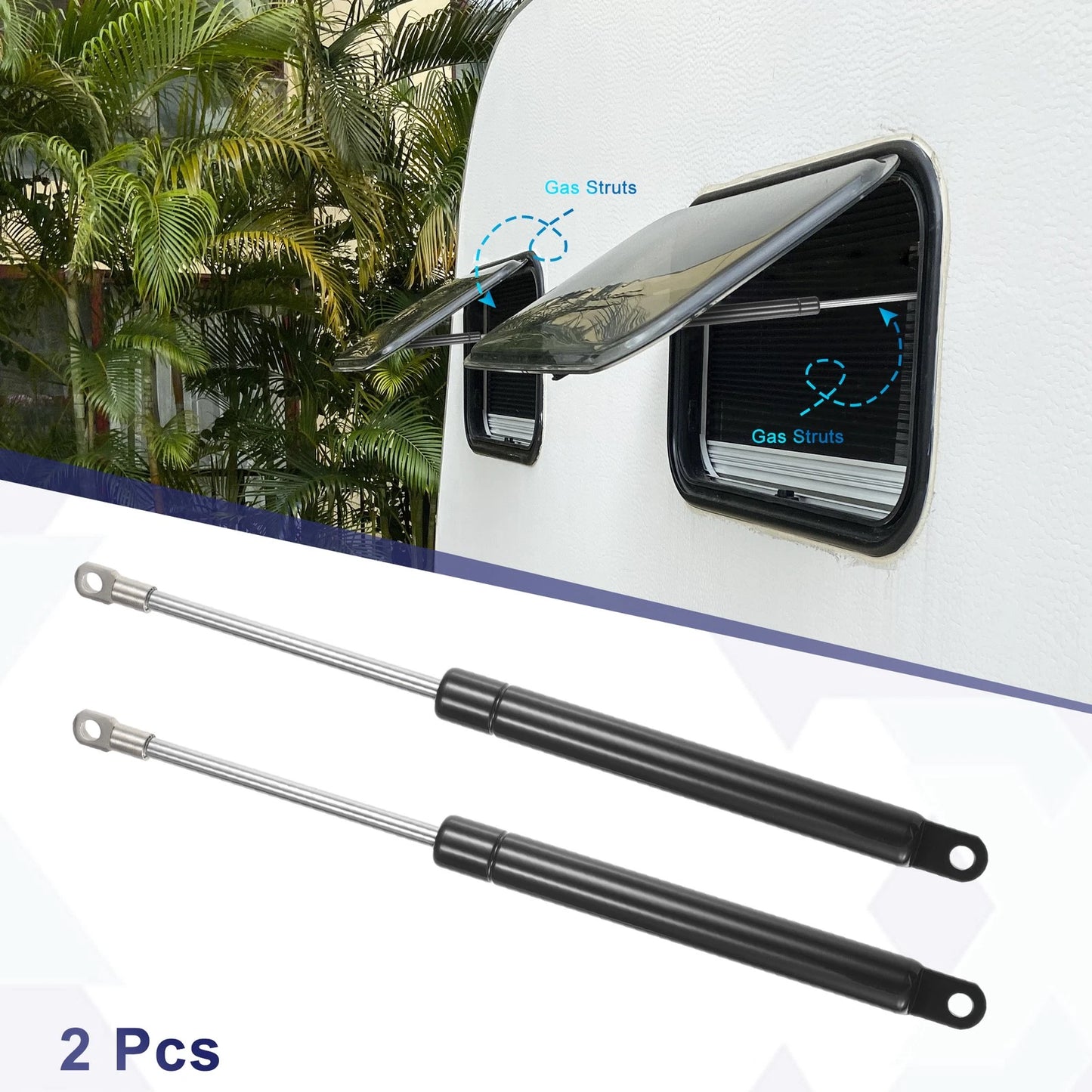 2X 10 Inch Black Lift Supports Struts Shocks Gas Spring Universal