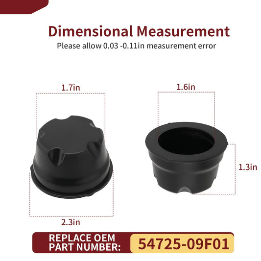 4X Front Rear Wheel Caps for Suzuki King Quad 750 LT-A750 (2008–2023)