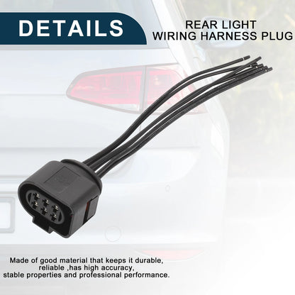 Rear Light Wiring Harness Plug for Audi TT 8J (2006–2014) 2X Black