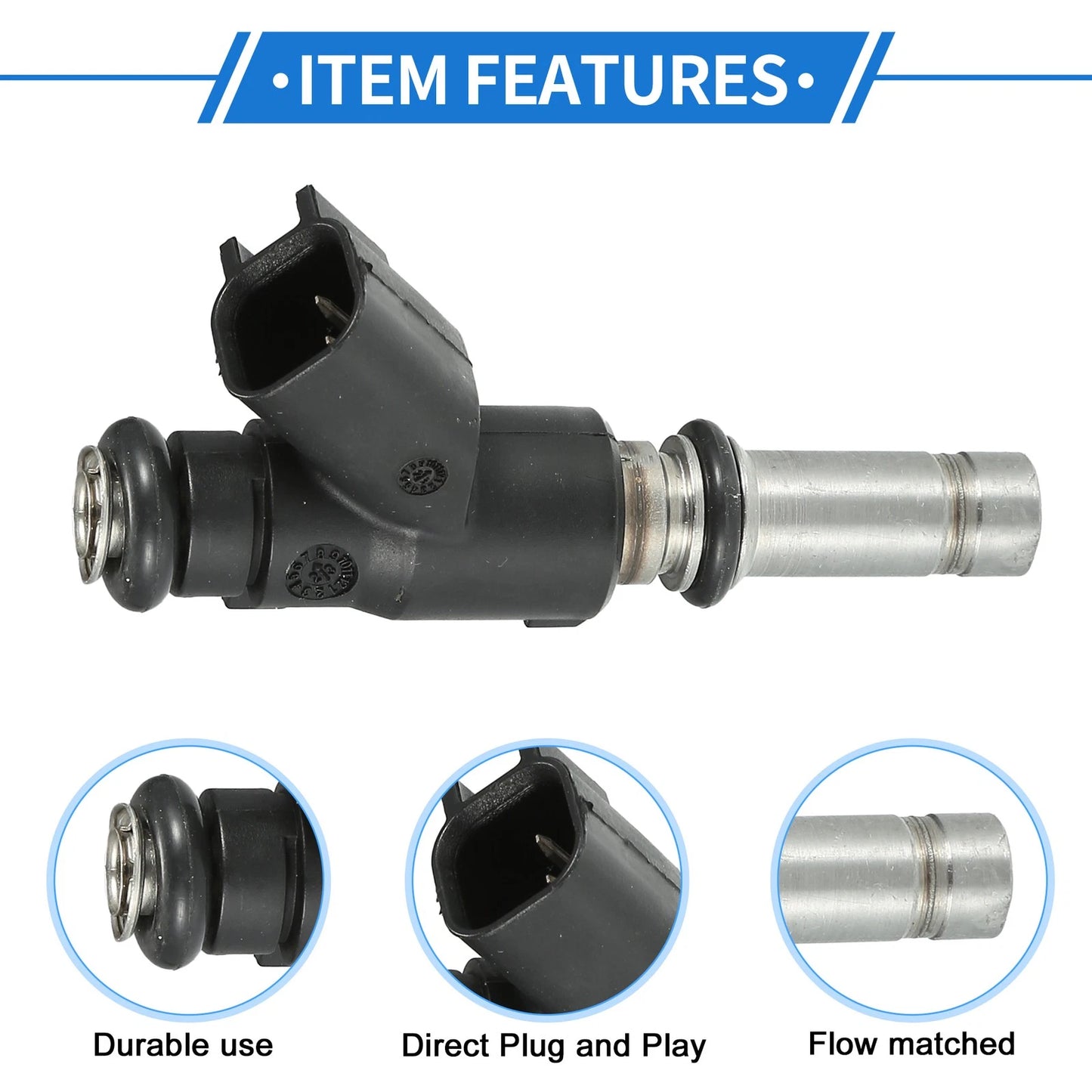 Set of 4 Fuel Injectors No. 25380933 for Chevrolet Aveo (2009–2011) 1.6L