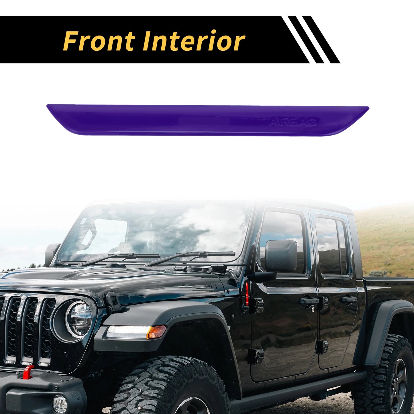Passenger Side Interior Seat Handle Trim for Jeep Wrangler JL JLU (2018–2024) - Purple