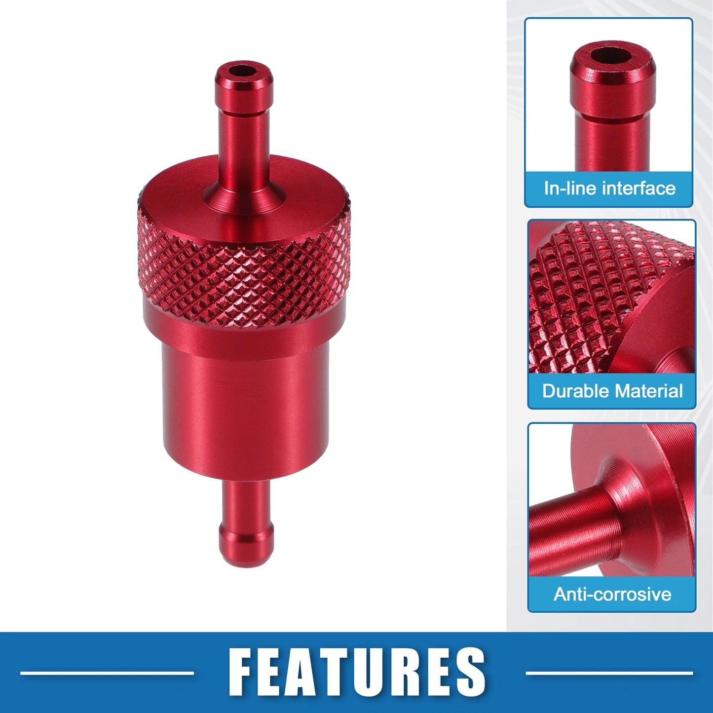 Universal Gas Inline Fuel Filter for Bike ATV UTV (Universal)