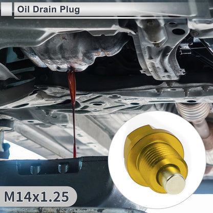Set of 1 M14x1.25 Engine Oil Drain Plug with Gasket for Car Motorcycle Boat