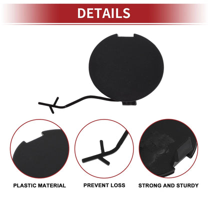 Tow Hook Cover Cap for Jeep Renegade (2015–2020) No. 735643610 Black