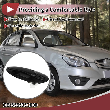 Exterior Door Handle for Hyundai Sonata (2015–2019) No. 836503C000 Black ABS