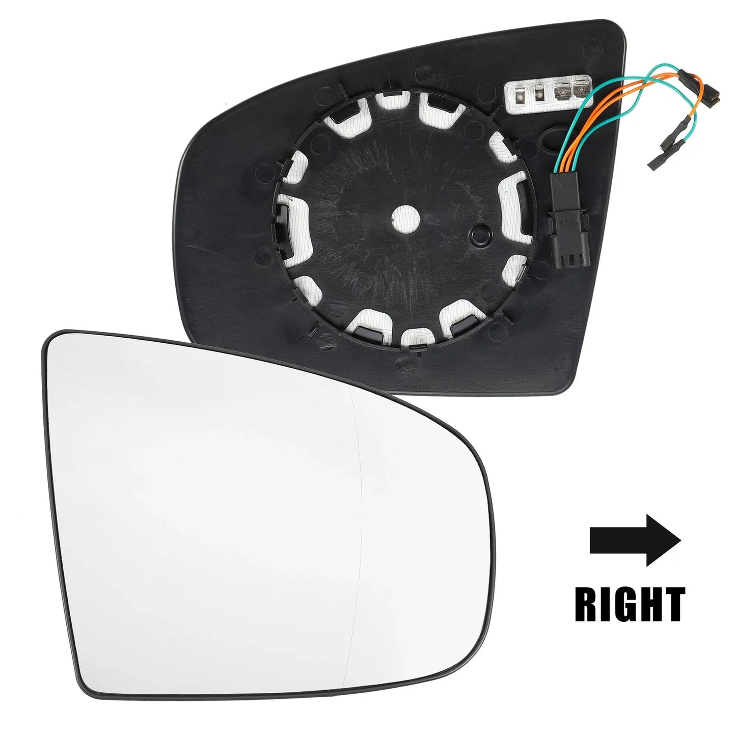 Right Side Heated Mirror Glass Replacement for BMW X5 X6