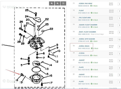 3 Pcs Drain Screws with O-Ring for Yamaha