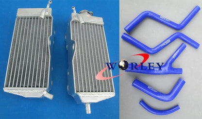 Aluminum Radiator & Blue Hoses for Honda CR125R CR125 1987-1988