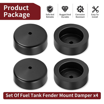 4-Pack Front & Rear Fender Rubber Damper for Yamaha TX750 TX650 (1973–1974)