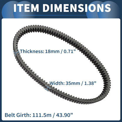 Drive Belt V-Belt No.414860700 for Ski-Doo MXZ 500 (1998–2002)