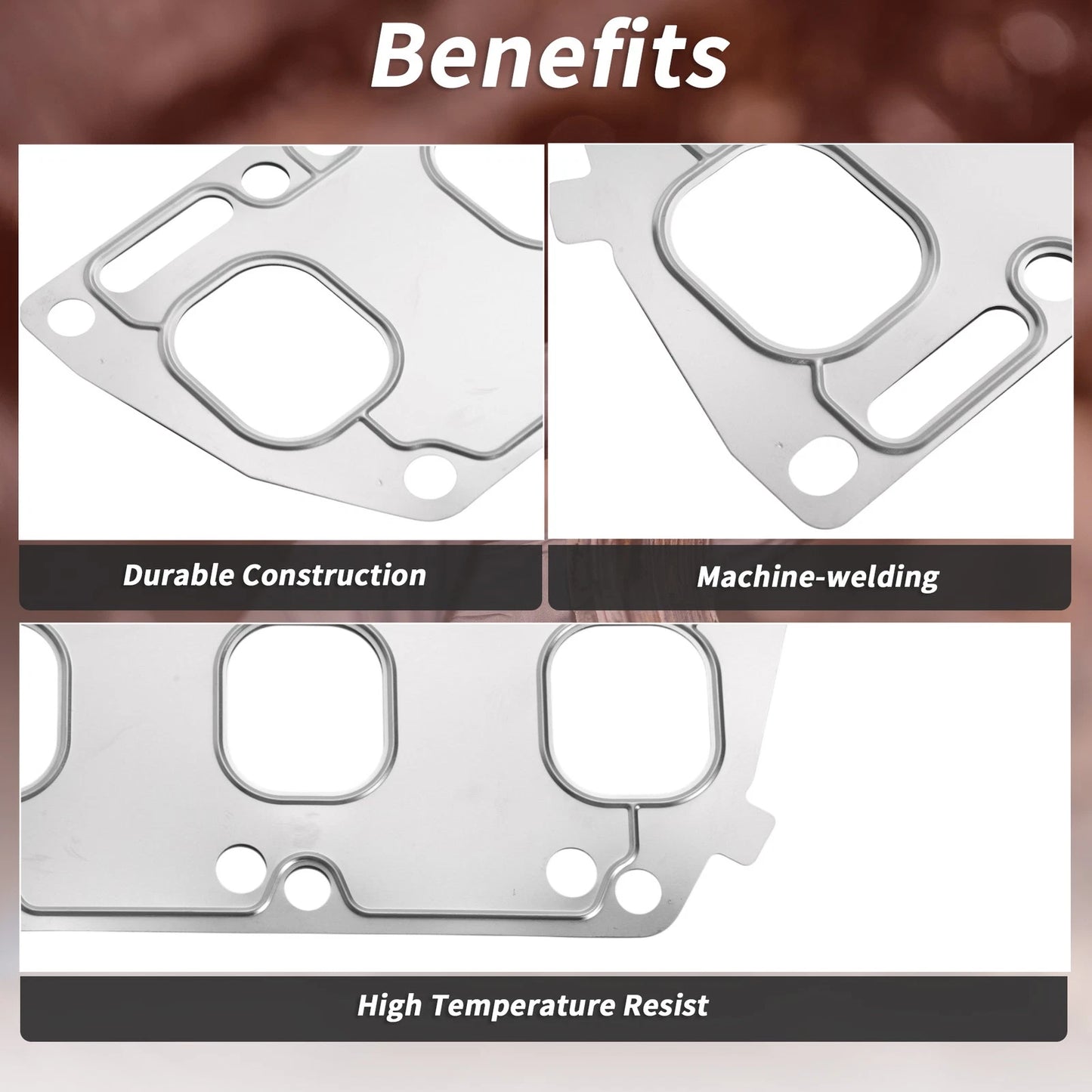 Set of 4 Exhaust Manifold Header Gaskets for Audi A8 D3 (4E2)