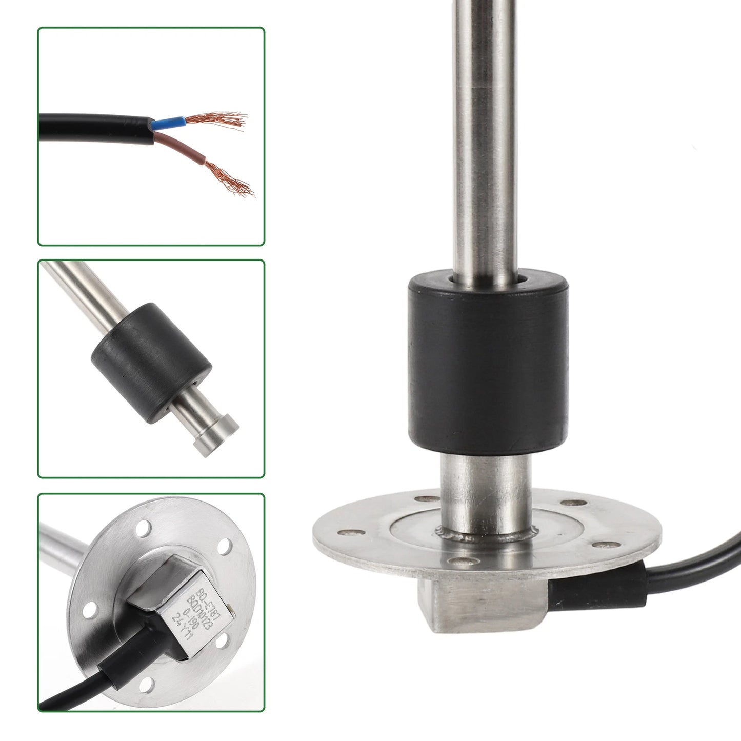 Fuel Sending Unit and Gauge Kit 0-190 Ohm for Boat Car Vehicle (0-190)