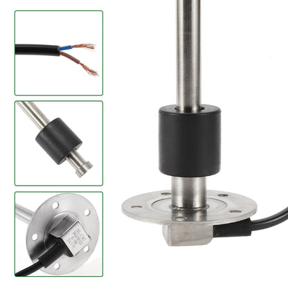 Fuel Sending Unit and Gauge Kit 0-190 Ohm for Boat Car Vehicle (0-190)