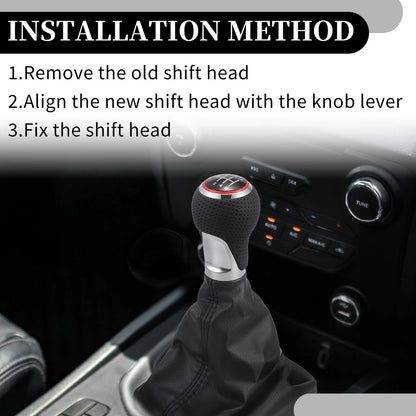 6 Speed Manual Gear Shift Knob with Dust Cover for Audi A6 (2004–2008)
