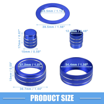 8pcs AC Switch Air Vent Knob Cover for Honda Civic (2022–2023) Blue
