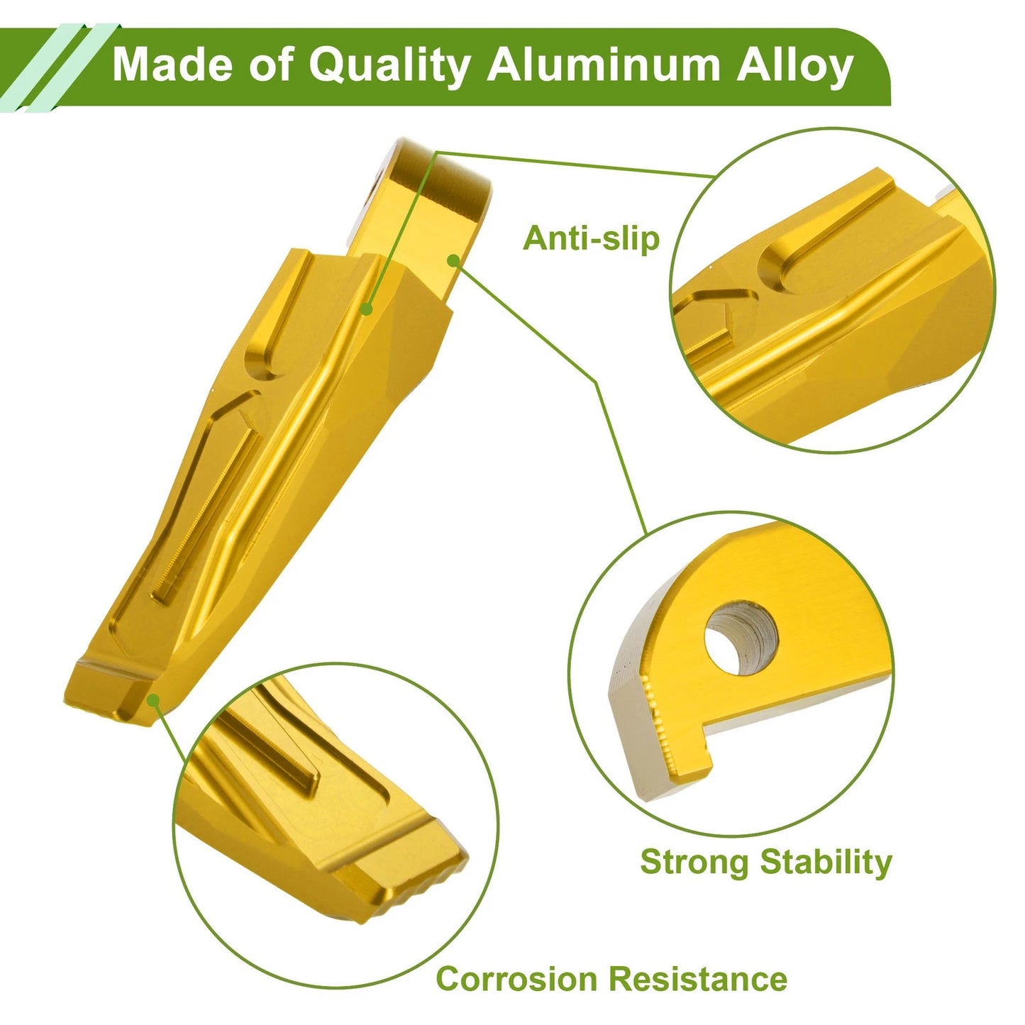 Foot Pegs for Yamaha T-Max 530 (2012–2019) - Gold Tone, 1 Pair