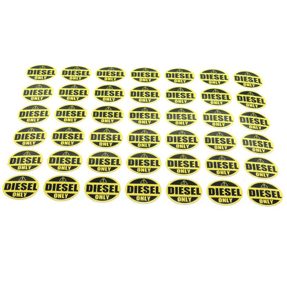42X Diesel Only Round Sticker for Truck (Gasoline Tank Decal)