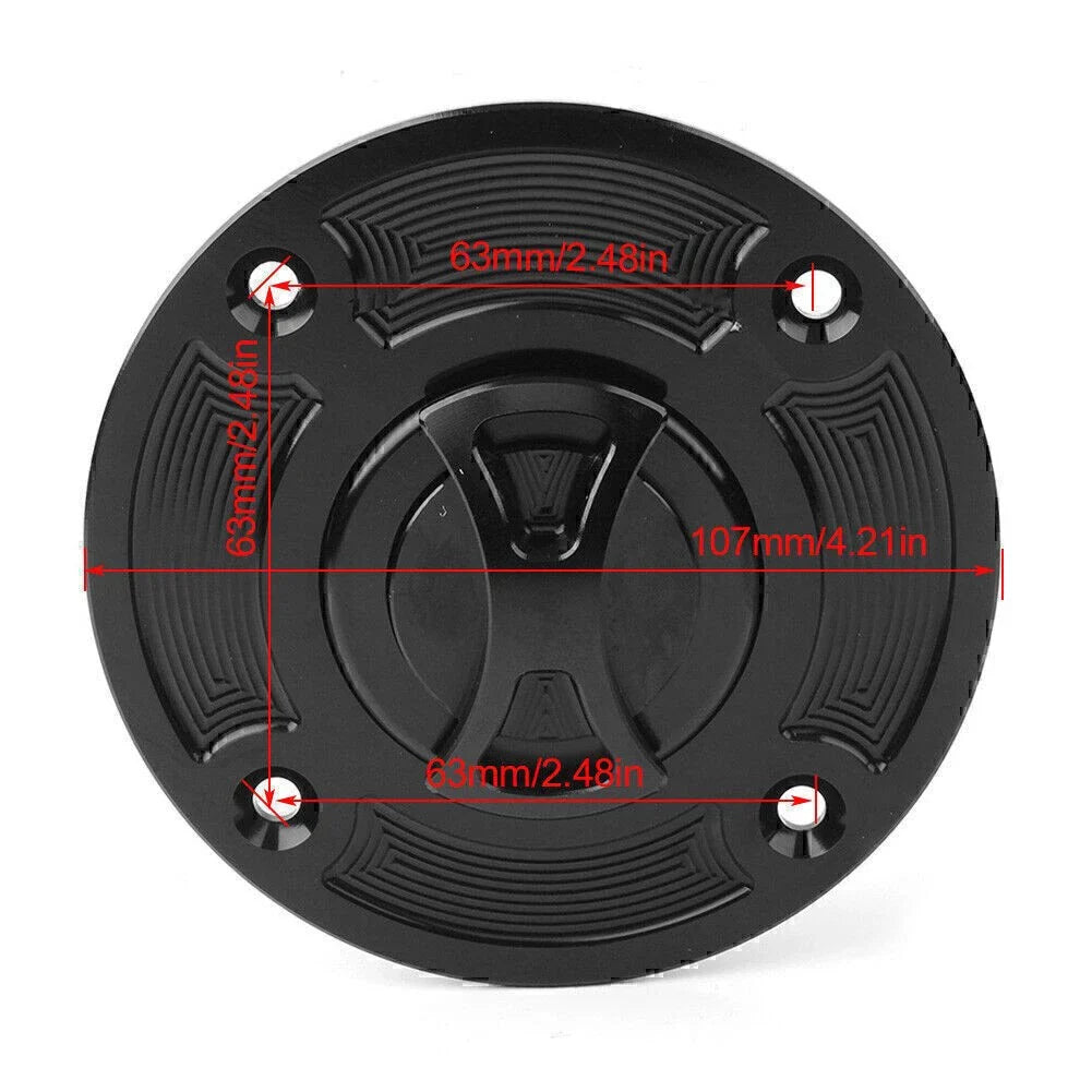 Fuel Gas Tank Cap Cover for Suzuki TL1000S GS500 GSXR600 GSXR750 GSXR1000 (1997-2001)