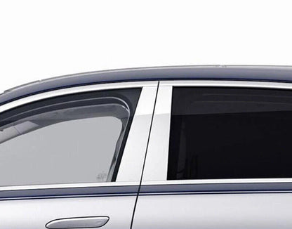 Chrome Aluminum Pillar Window Trim Covers for Benz S Class W222 (2014–2020)