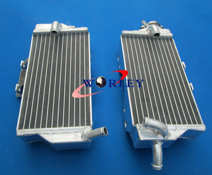 Aluminum Radiator + Blue Silicone Hose for Honda CR125R (2005–2007)