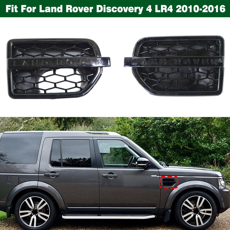 Pair Front Side Fender Air Intake Vent Grille Cover for Land Rover LR4 (2010–2016)