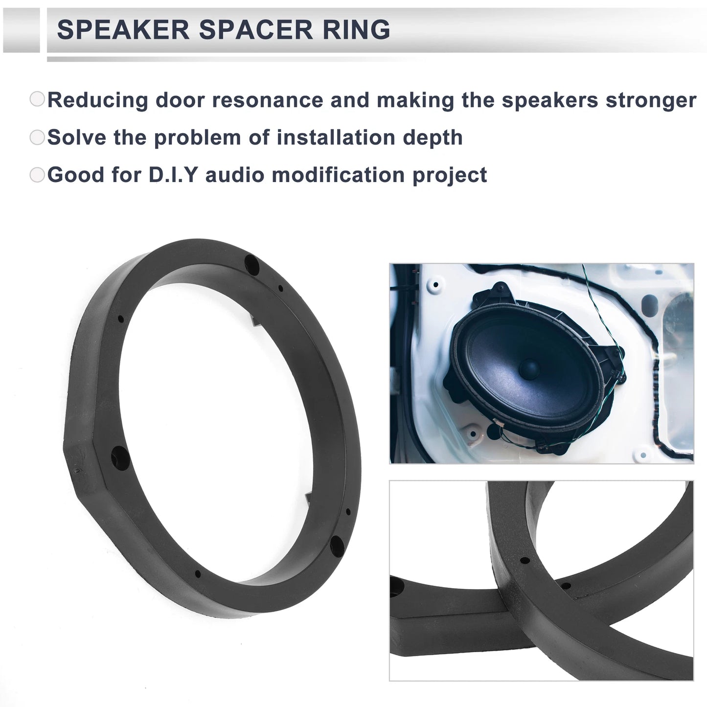 2X Speaker Spacer Rings for Toyota 6.5" Tweeter Speakers