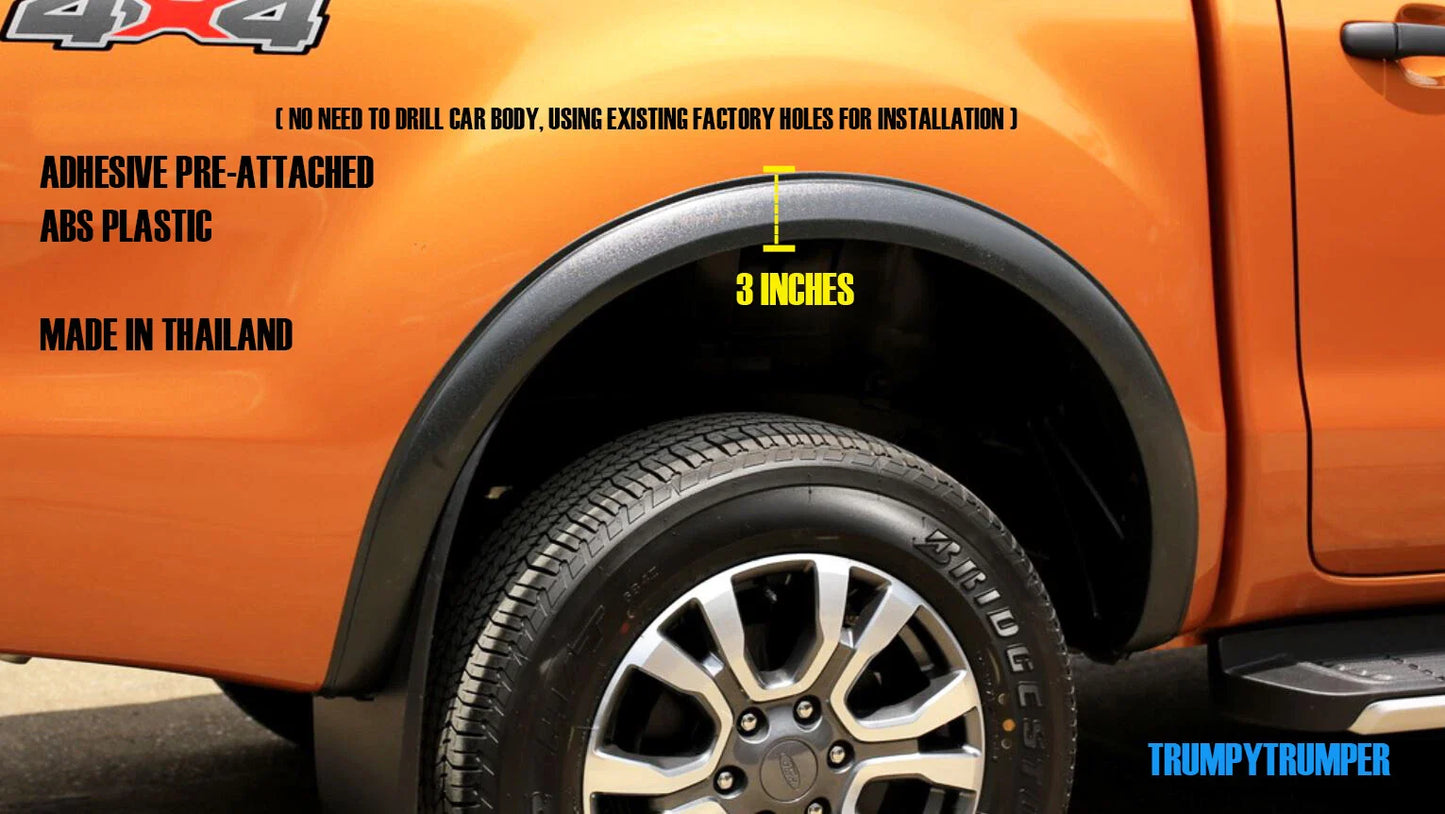 3" Slim Fender Flares Wheel Arch for Ford Ranger T6 PX3 (2018-2021)