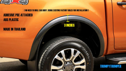 3" Slim Fender Flares Wheel Arch for Ford Ranger T6 PX3 (2018-2021)