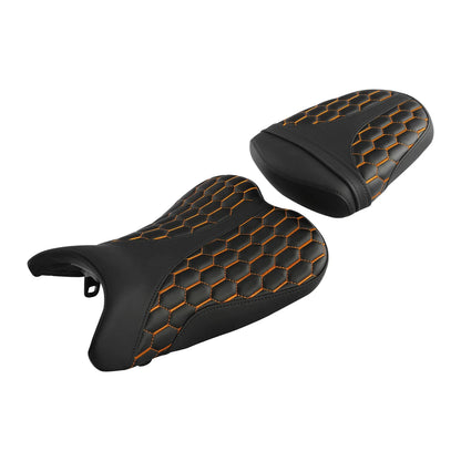 Black Orange Rider & Passenger Seat for Suzuki GSXR600 GSXR750 (2006-2007)