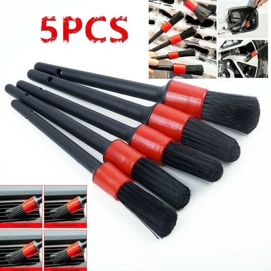 5Pcs Detailing Brush Natural Boar Hair for Car