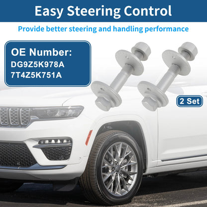 Set of 2 Rear Control Arm Suspension Camber Bolts for Ford Edge (2007–2024) DG9Z5K978A