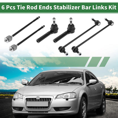 6pcs Front Suspension Kit Tie Rod End Sway Bar Link for Volkswagen Routan (2009–2011)