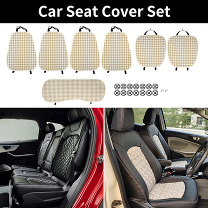 Set of 2 Car Seat Cover Pad Cotton Protector for Front and Rear