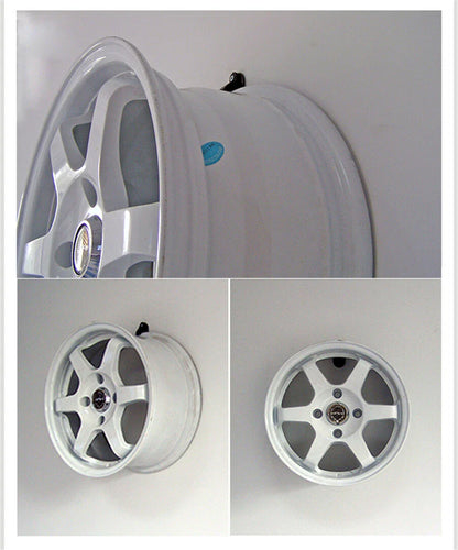 10x Tire Wheel Rim Hub Hook Garage Wall Mount Hanger Black ABS Max 22"