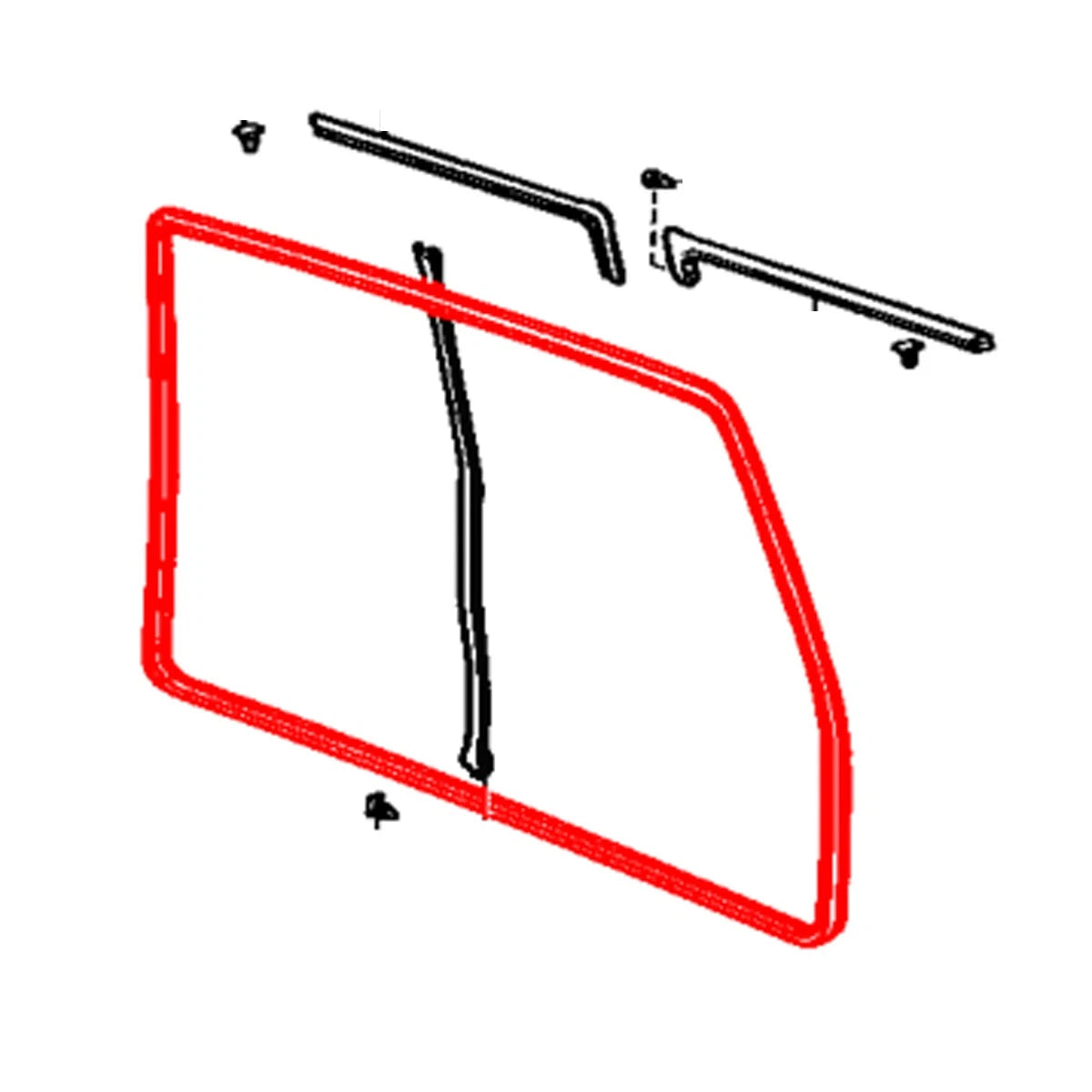Back Door Weatherstrip for Toyota Land Cruiser J60 FJ61 HJ61 (1980–1990)