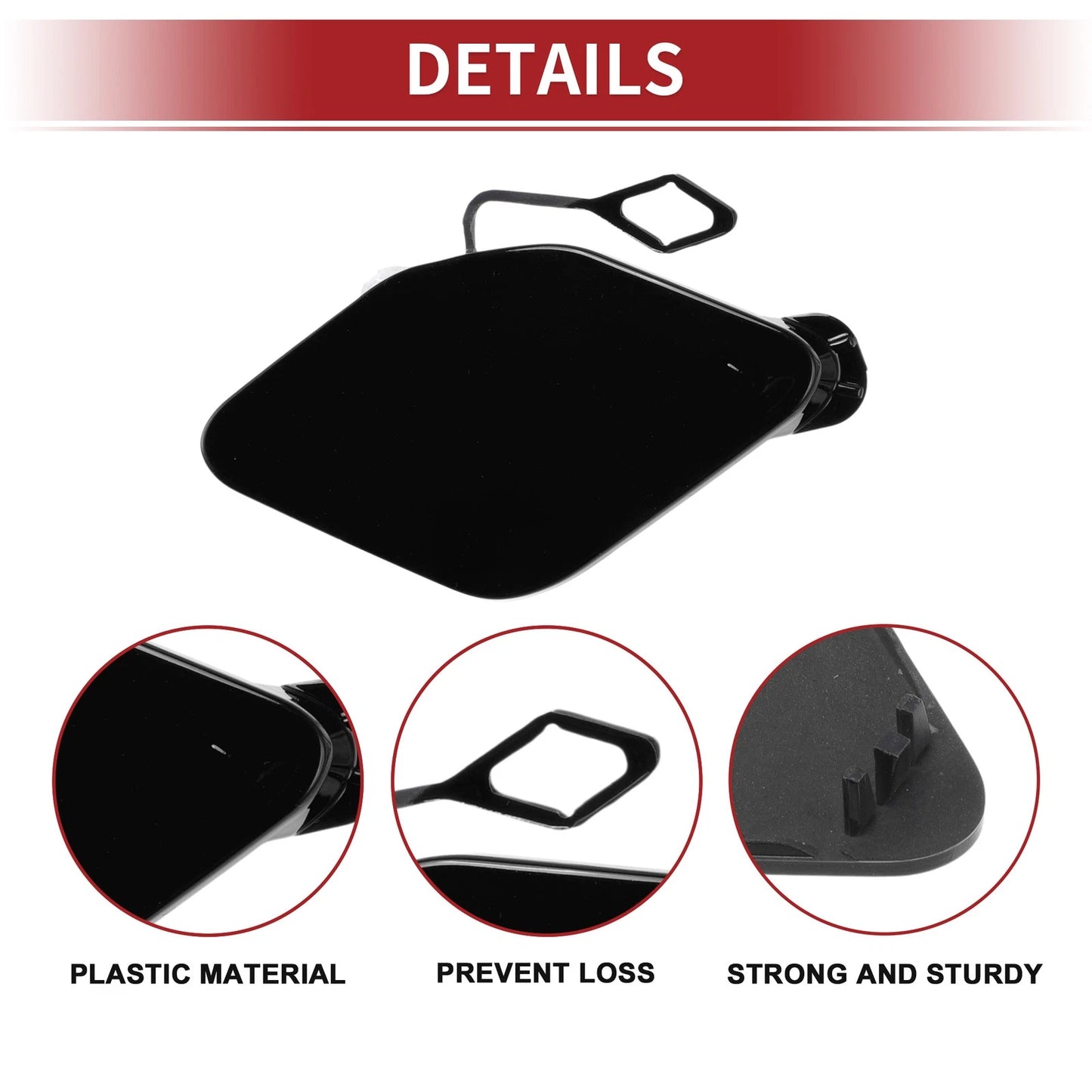 Front Tow Hook Cover for BMW 320i (2016–2018) No. 51117396837 Black