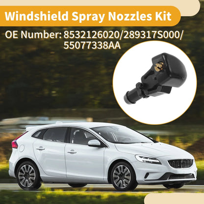 Windshield Washer Nozzle Kit for Dodge Durango (2011-2023) with Hose Connector